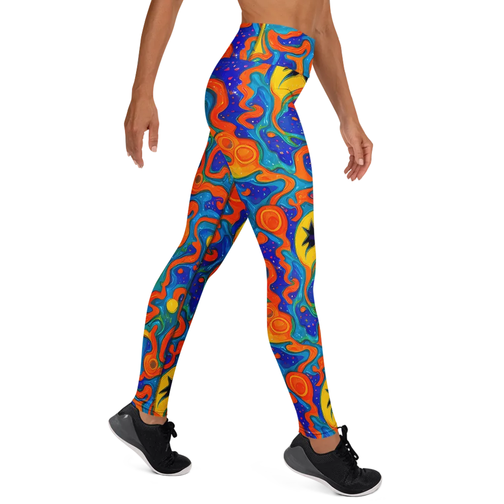 Molten Lagoon on Yoga Leggings — Right