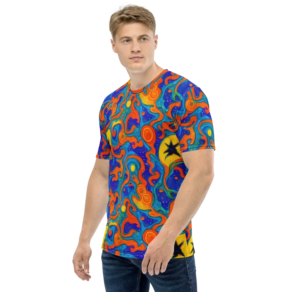 Molten Lagoon on Men's Crew Neck T-Shirt — Left