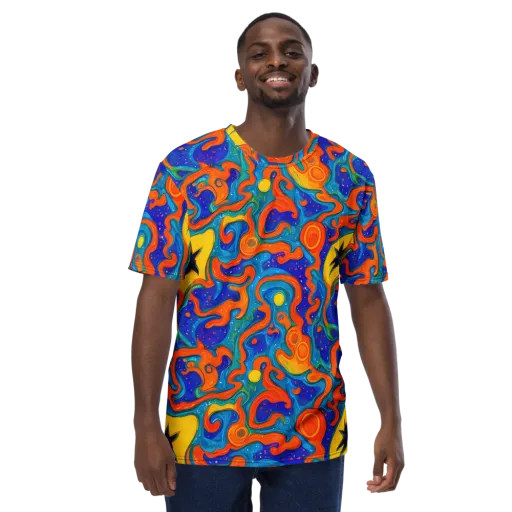 Molten Lagoon on a Men's Crew Neck T-Shirt