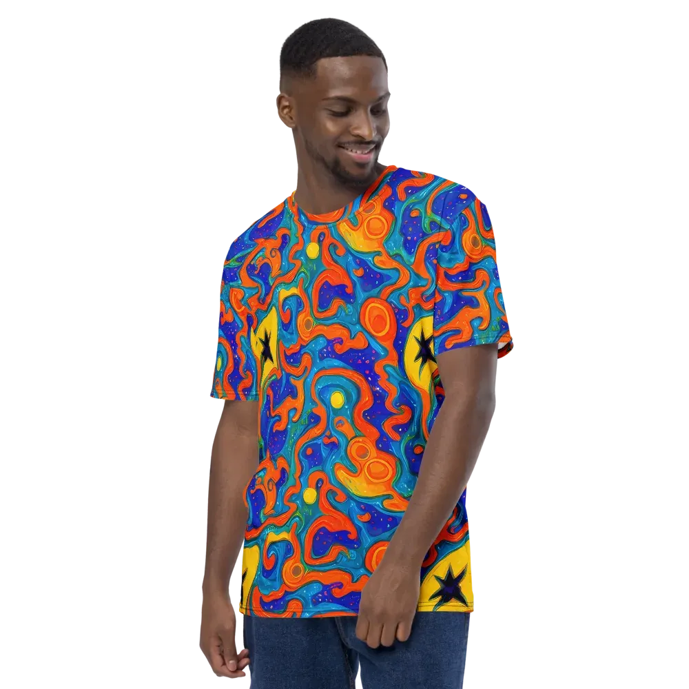 Molten Lagoon on Men's Crew Neck T-Shirt — Left