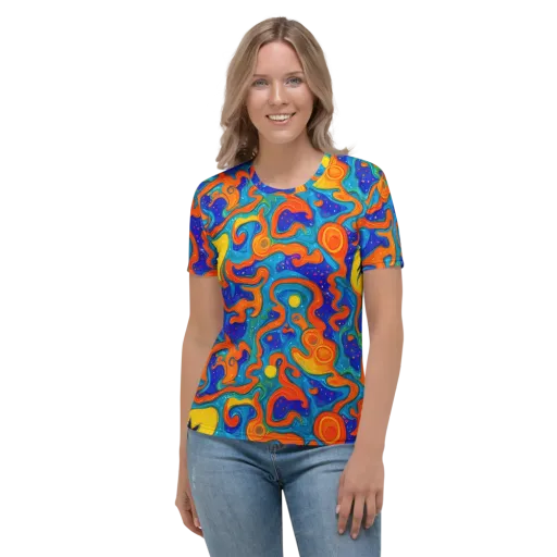 Molten Lagoon on a Women's Crew Neck T-Shirt