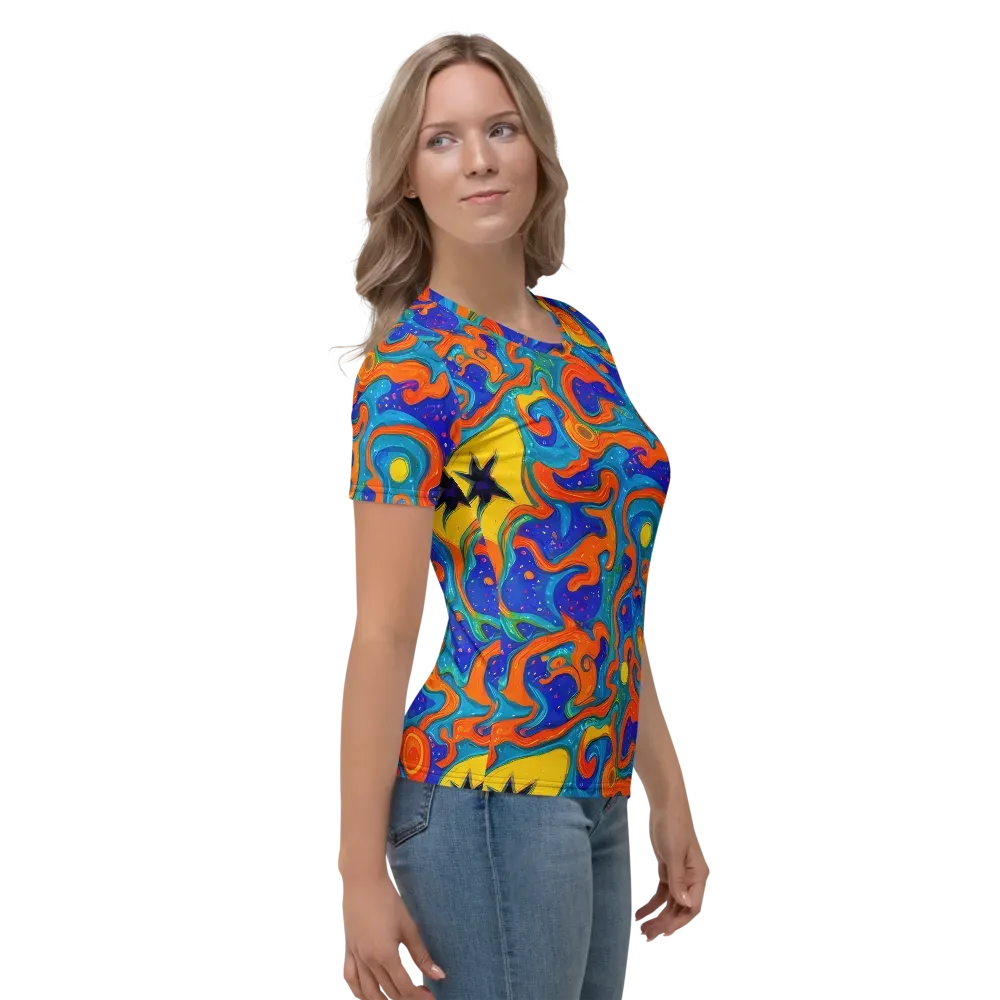 Molten Lagoon on Women's Crew Neck T-Shirt — Right