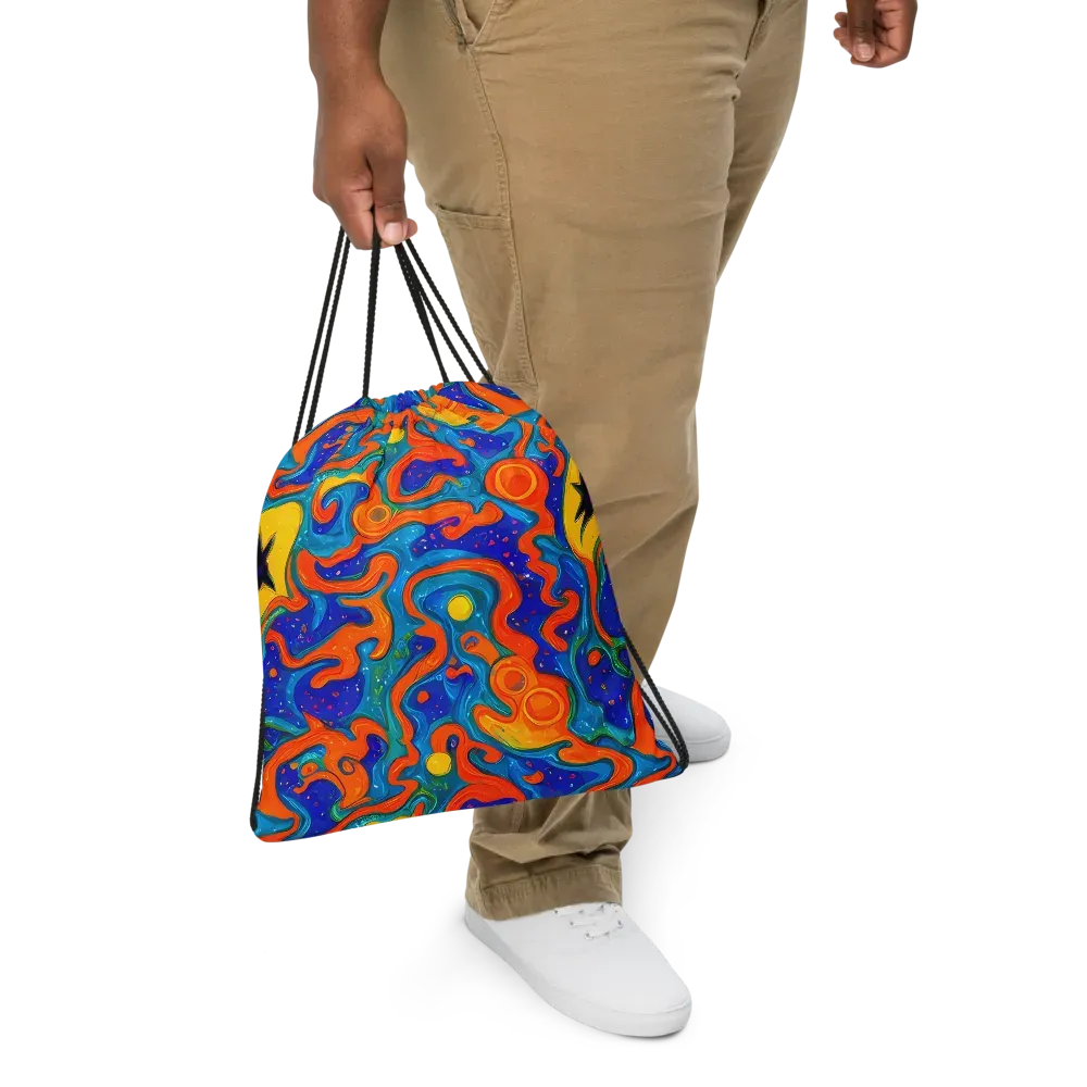 Molten Lagoon on Drawstring Bag — Front