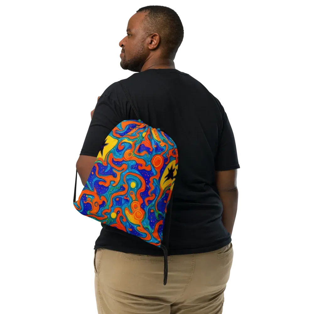 Molten Lagoon on Drawstring Bag — Front