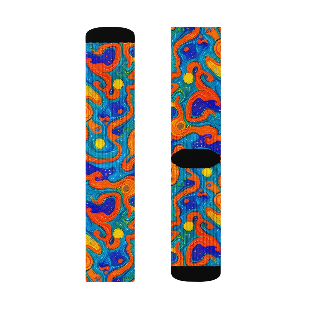 Molten Lagoon on Socks — Left Sock