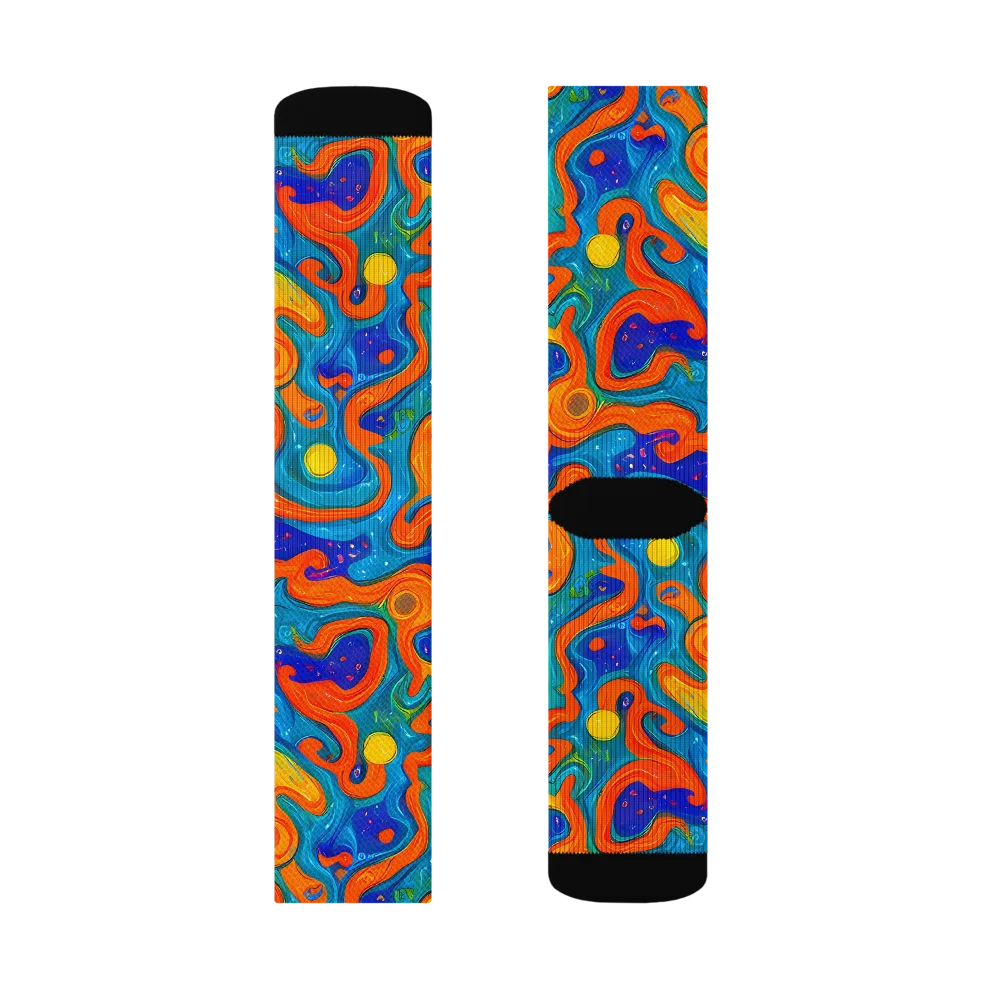 Molten Lagoon on Socks — Right Sock