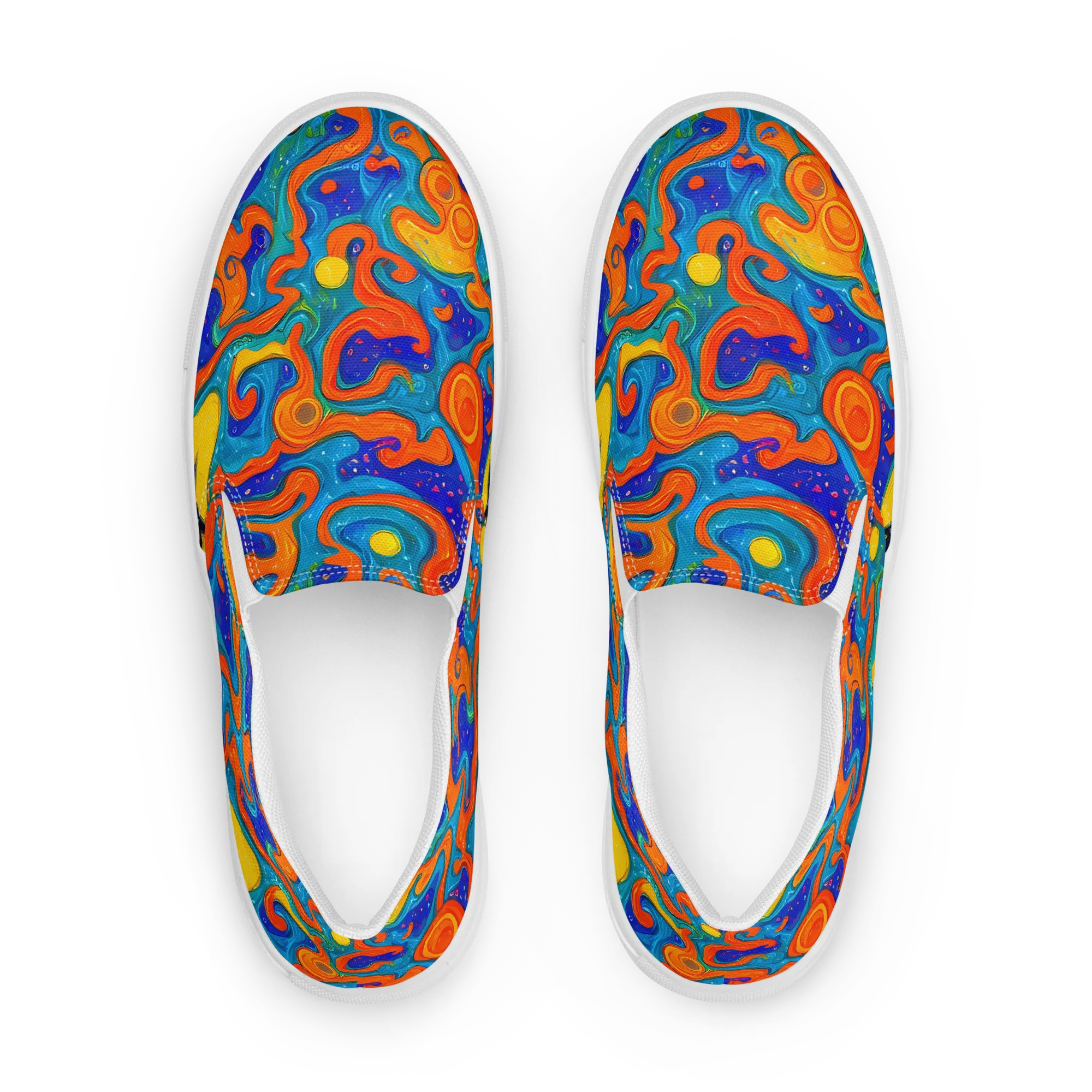 Molten Lagoon on Women's Slip-On Canvas Shoes — Front