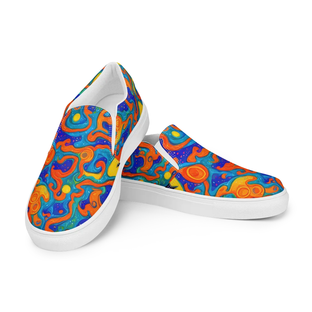 Molten Lagoon on Women's Slip-On Canvas Shoes — Left Front