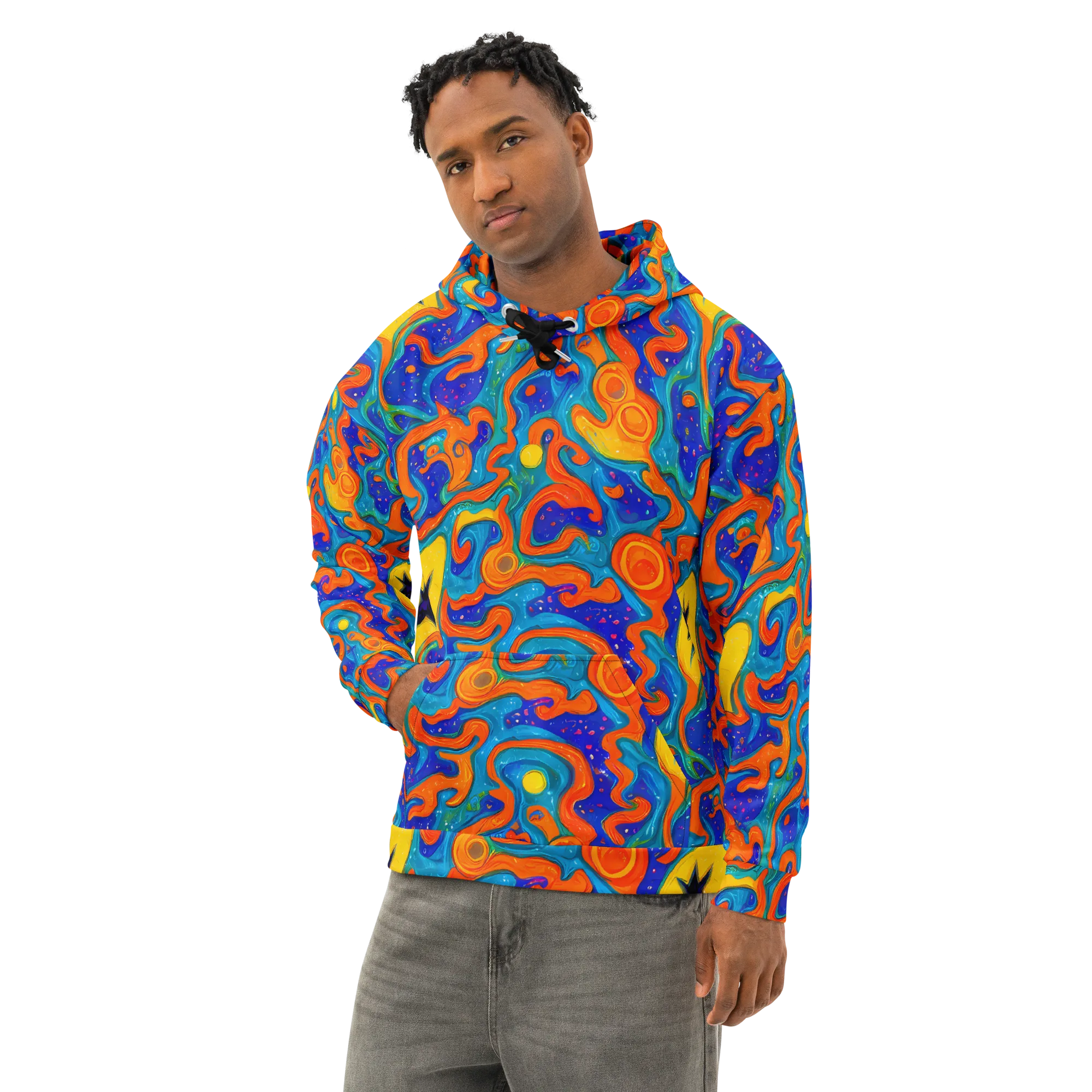 Molten Lagoon on Cotton Hoodie — Left Front