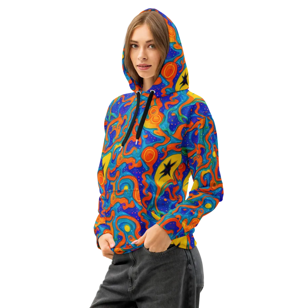 Molten Lagoon on Cotton Hoodie — Left Front