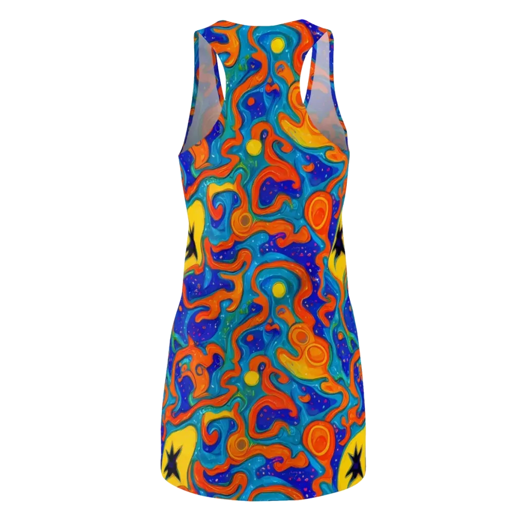 Molten Lagoon on Racerback Dress — Back