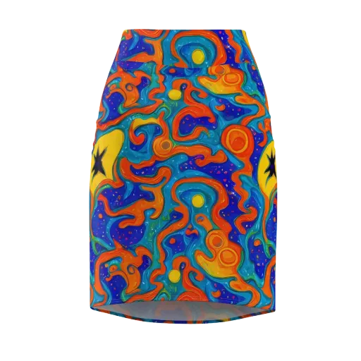 Molten Lagoon on a Pencil Skirt