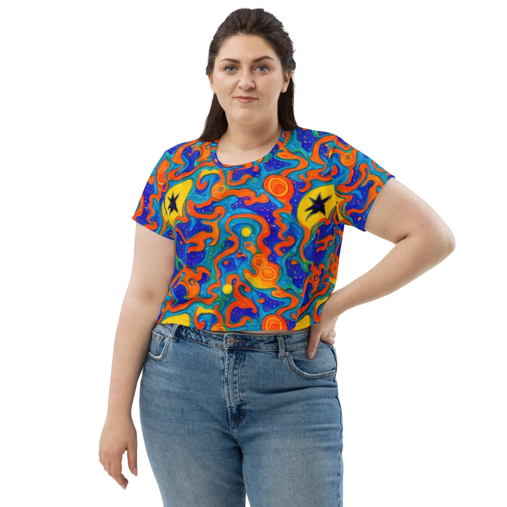 Molten Lagoon on Crop Tee — Front