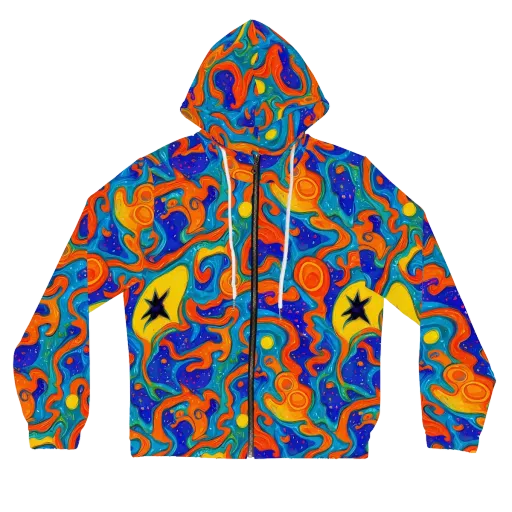 Molten Lagoon on a Women's Full-Zip Hoodie