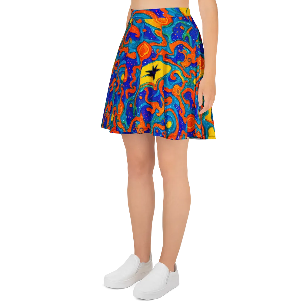 Molten Lagoon on Skater Skirt — Left