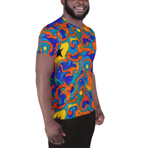 Molten Lagoon on a Men's Athletic T-Shirt