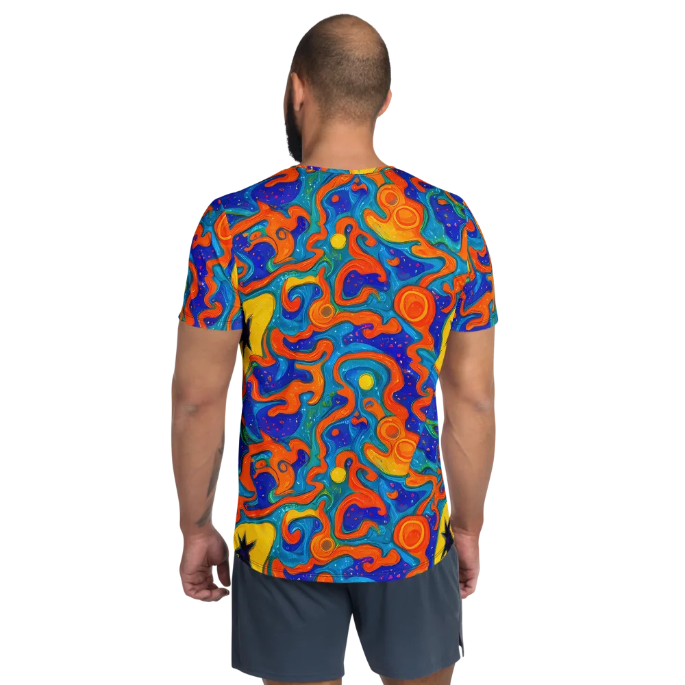 Molten Lagoon on Men's Athletic T-Shirt — Back