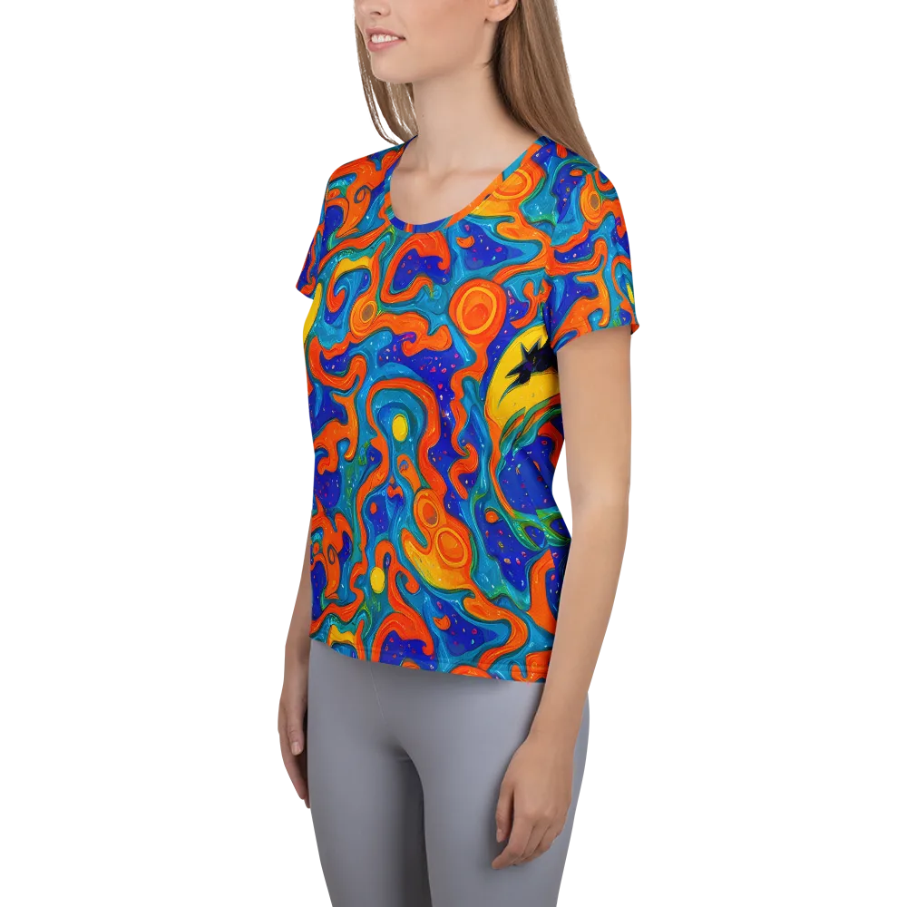 Molten Lagoon on Women's Athletic T-Shirt — Left