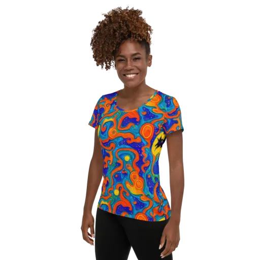 Molten Lagoon on a Women's Athletic T-Shirt