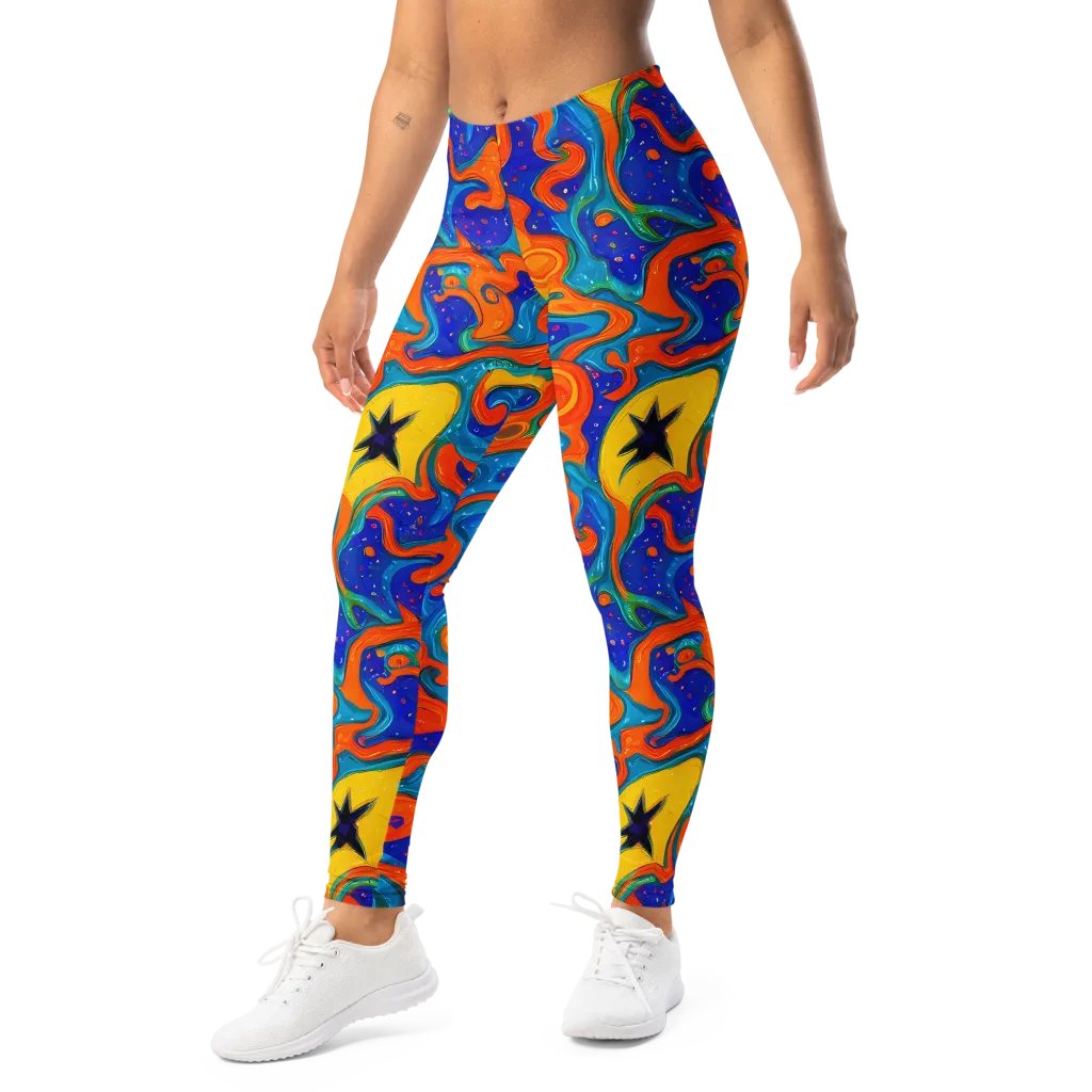 Molten Lagoon on Leggings — Left Front