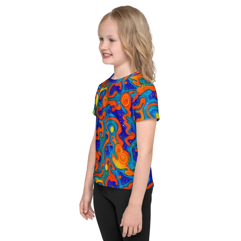 Molten Lagoon on Kids Crew Neck T-Shirt — Left