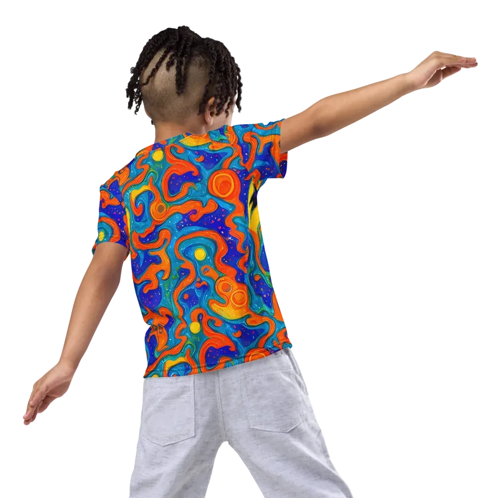 Molten Lagoon on Kids Crew Neck T-Shirt — Back