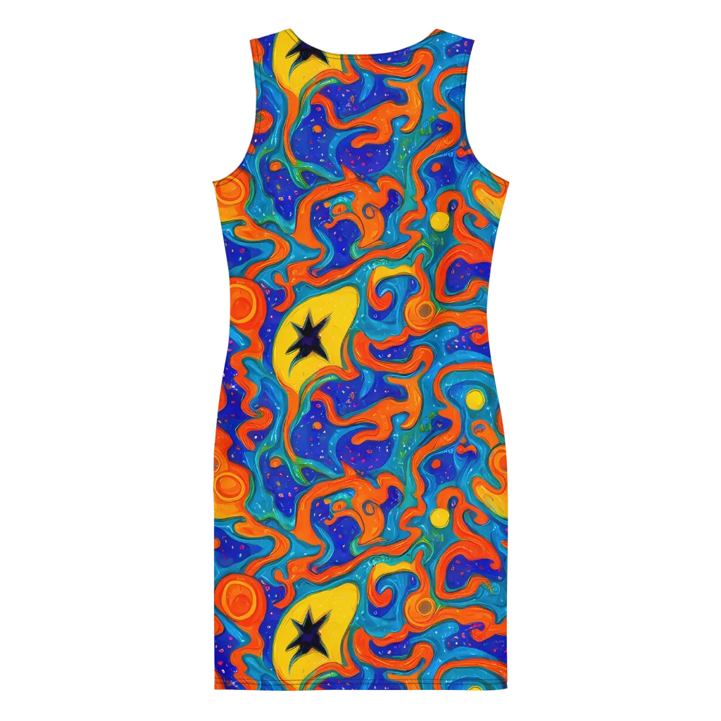 Molten Lagoon on Bodycon Dress — Back