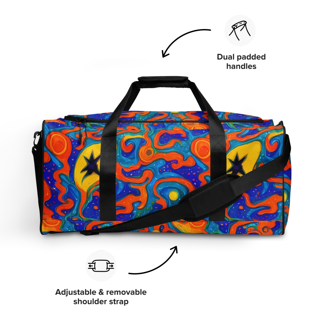 Molten Lagoon on Duffle Bag — Front
