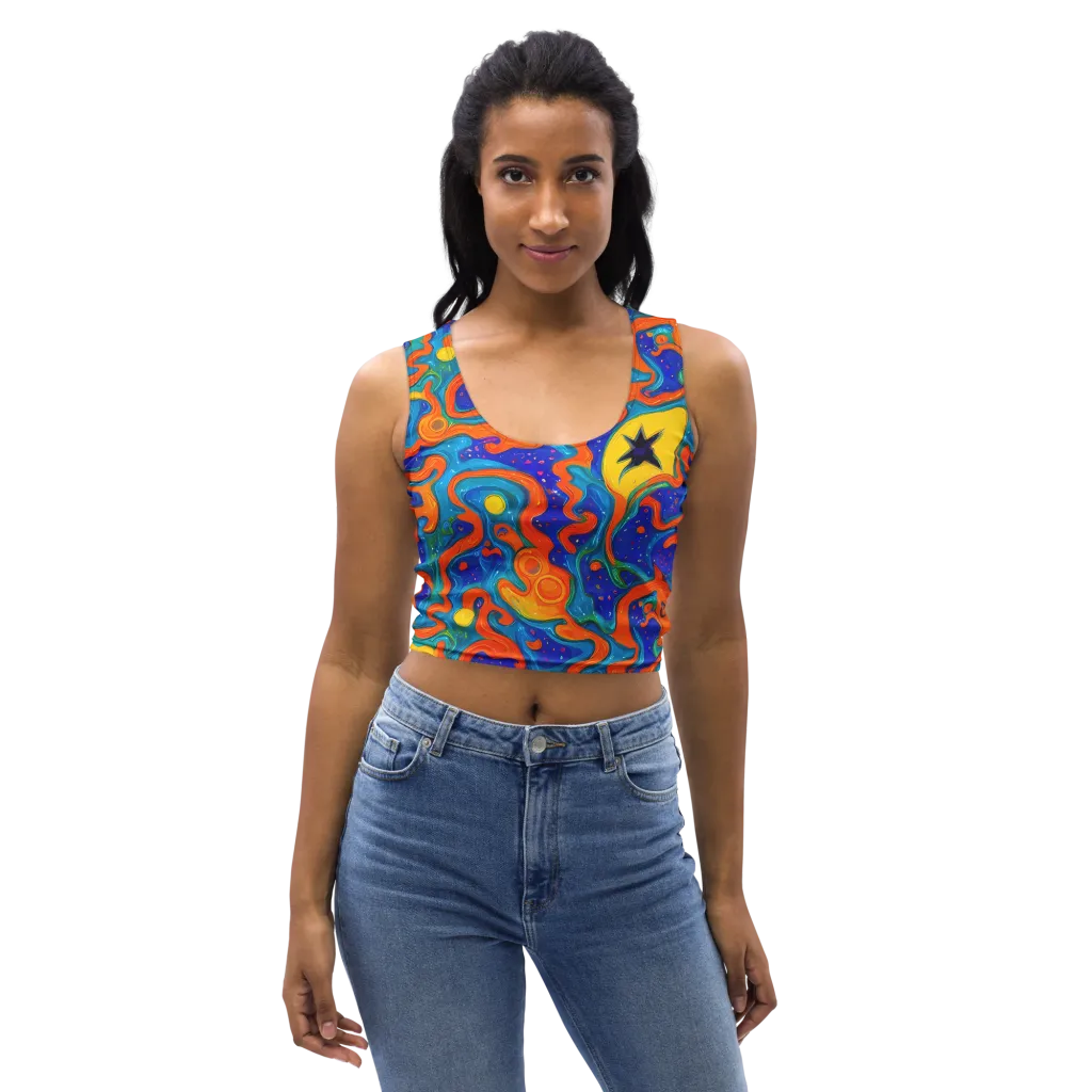 Molten Lagoon on Crop Top — Front