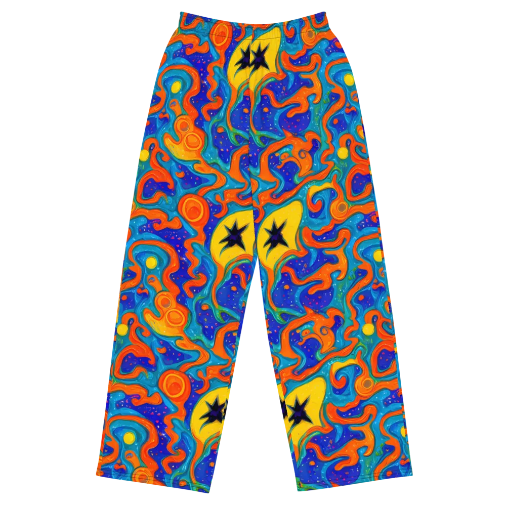 Molten Lagoon on Wide-Leg Pants — Front