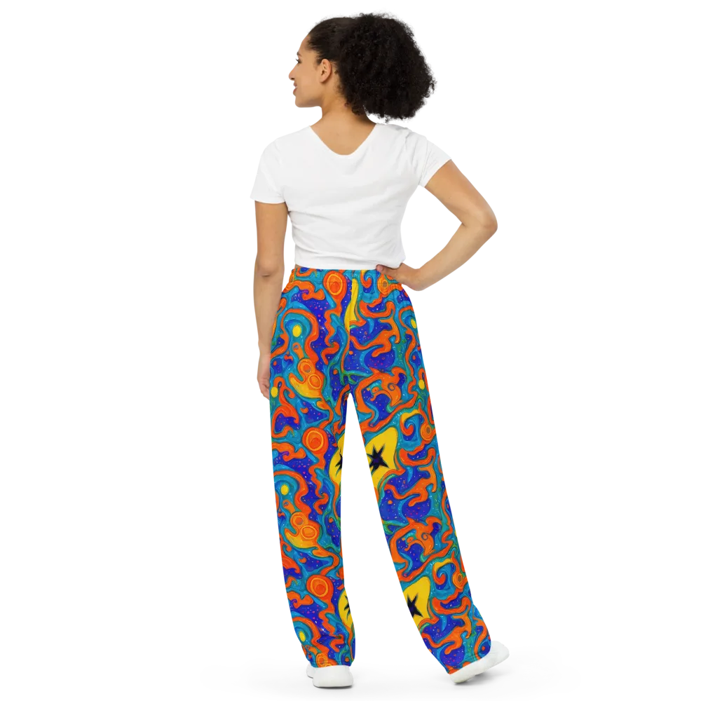 Molten Lagoon on Wide-Leg Pants — Back