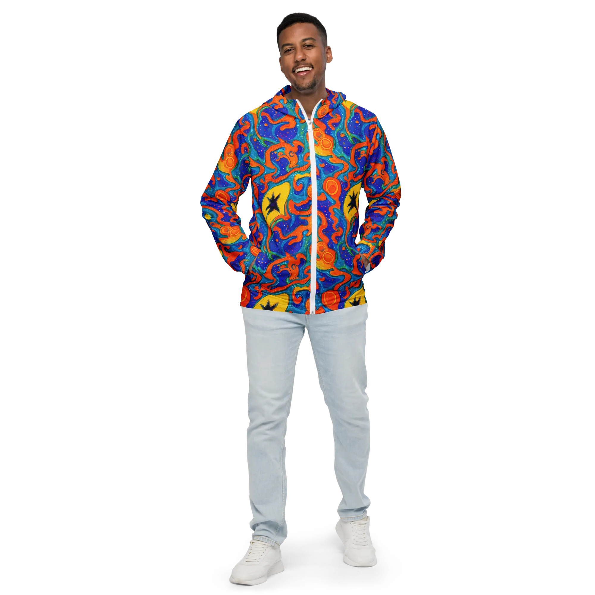 Molten Lagoon on Men's Windbreaker — Front