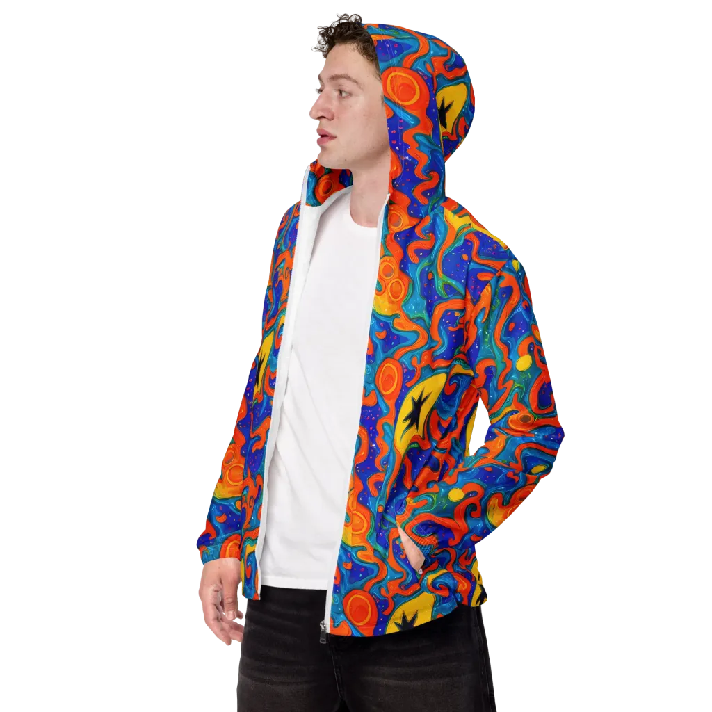 Molten Lagoon on Men's Windbreaker — Left Front