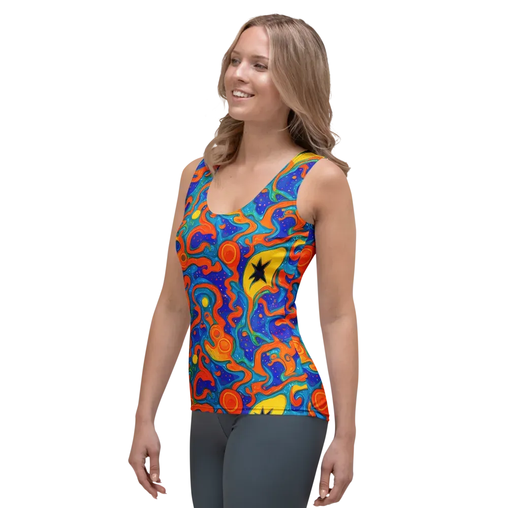 Molten Lagoon on Women's Tank Top — Left Front