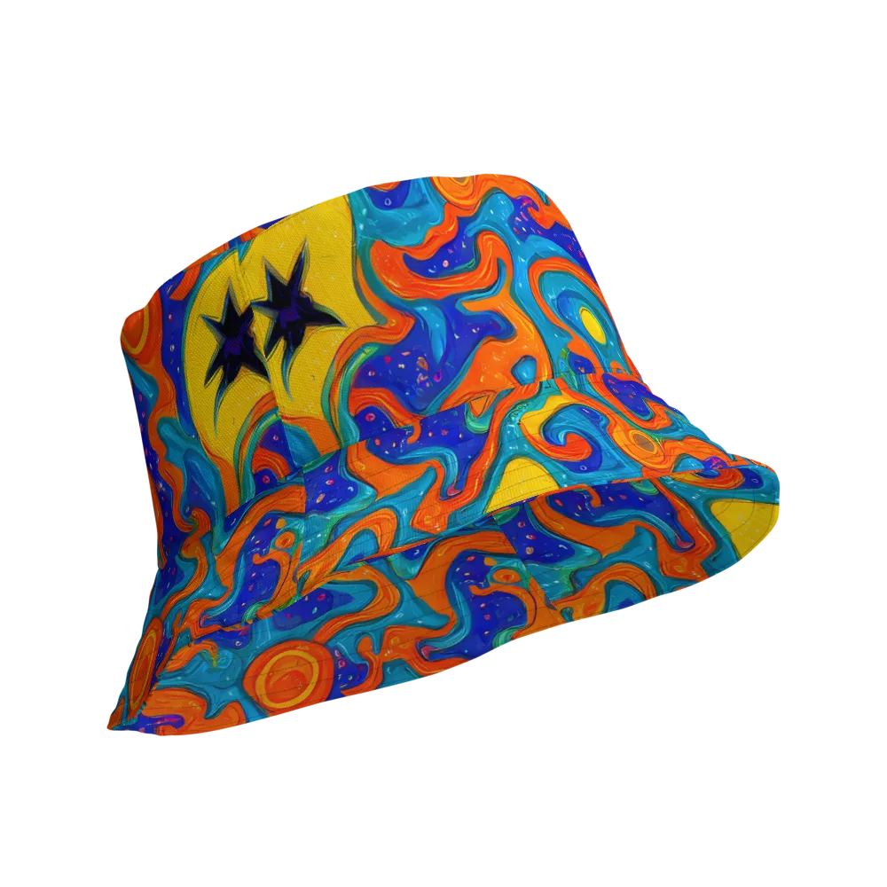 Molten Lagoon on Reversible Bucket Hat — Product details Outside