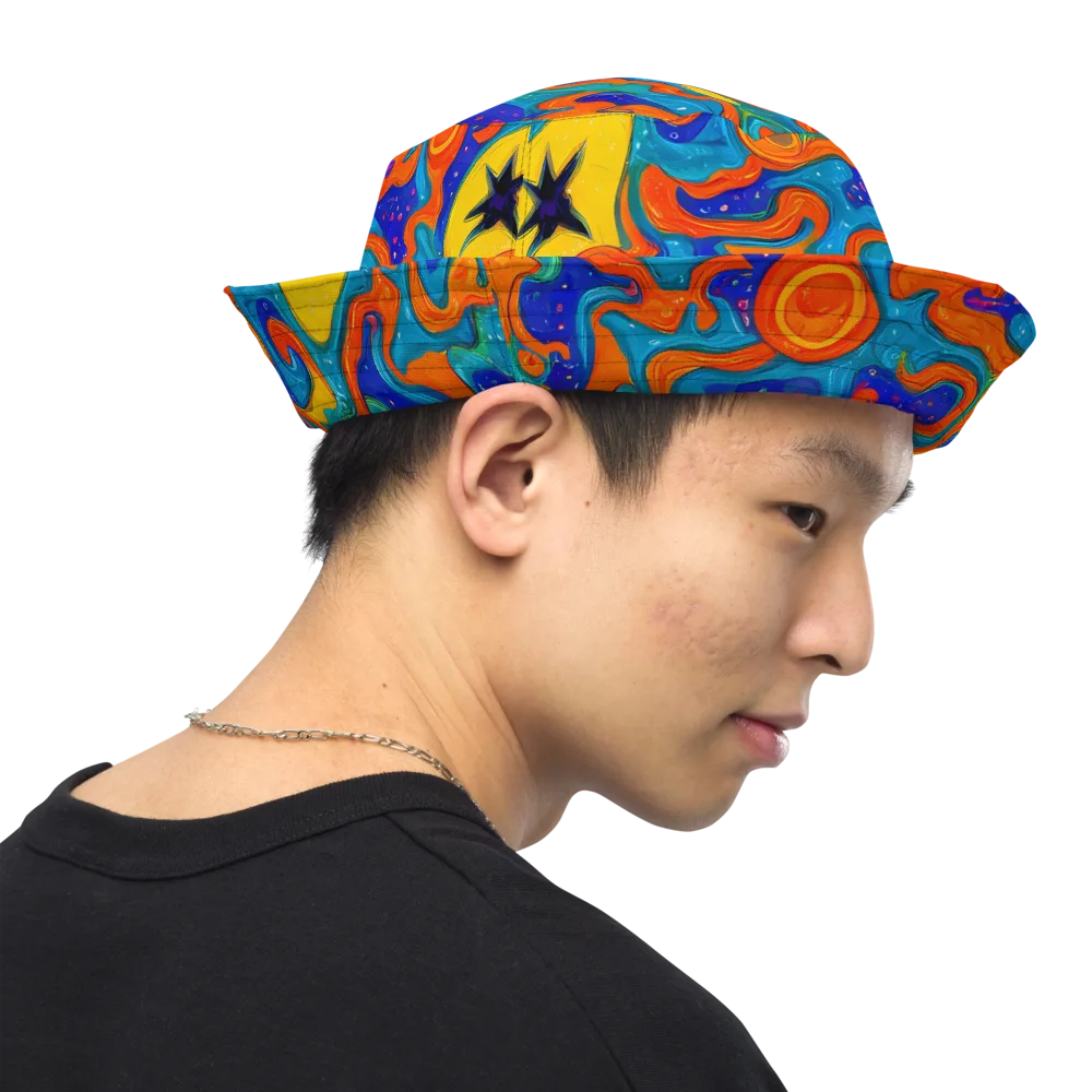 Molten Lagoon on Reversible Bucket Hat — Right Outside