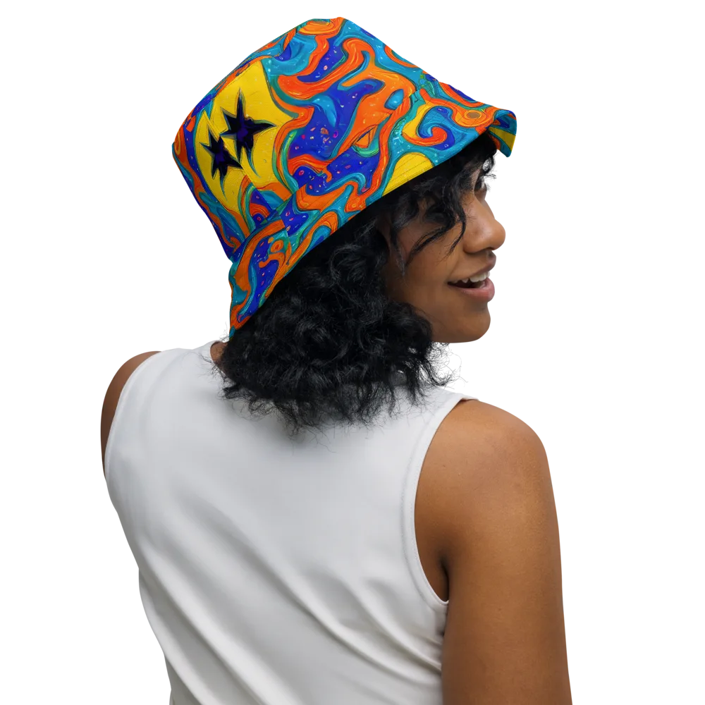 Molten Lagoon on Reversible Bucket Hat — Right Outside
