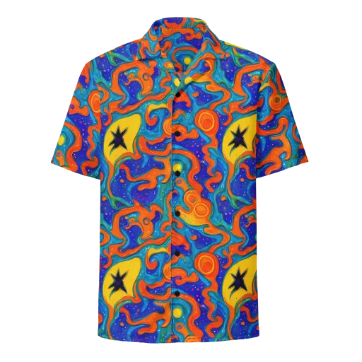 Molten Lagoon on a Button Shirt