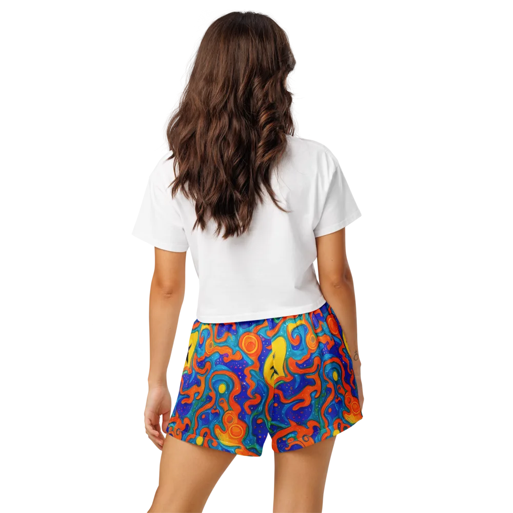 Molten Lagoon on Women's Pajama Shorts — Back