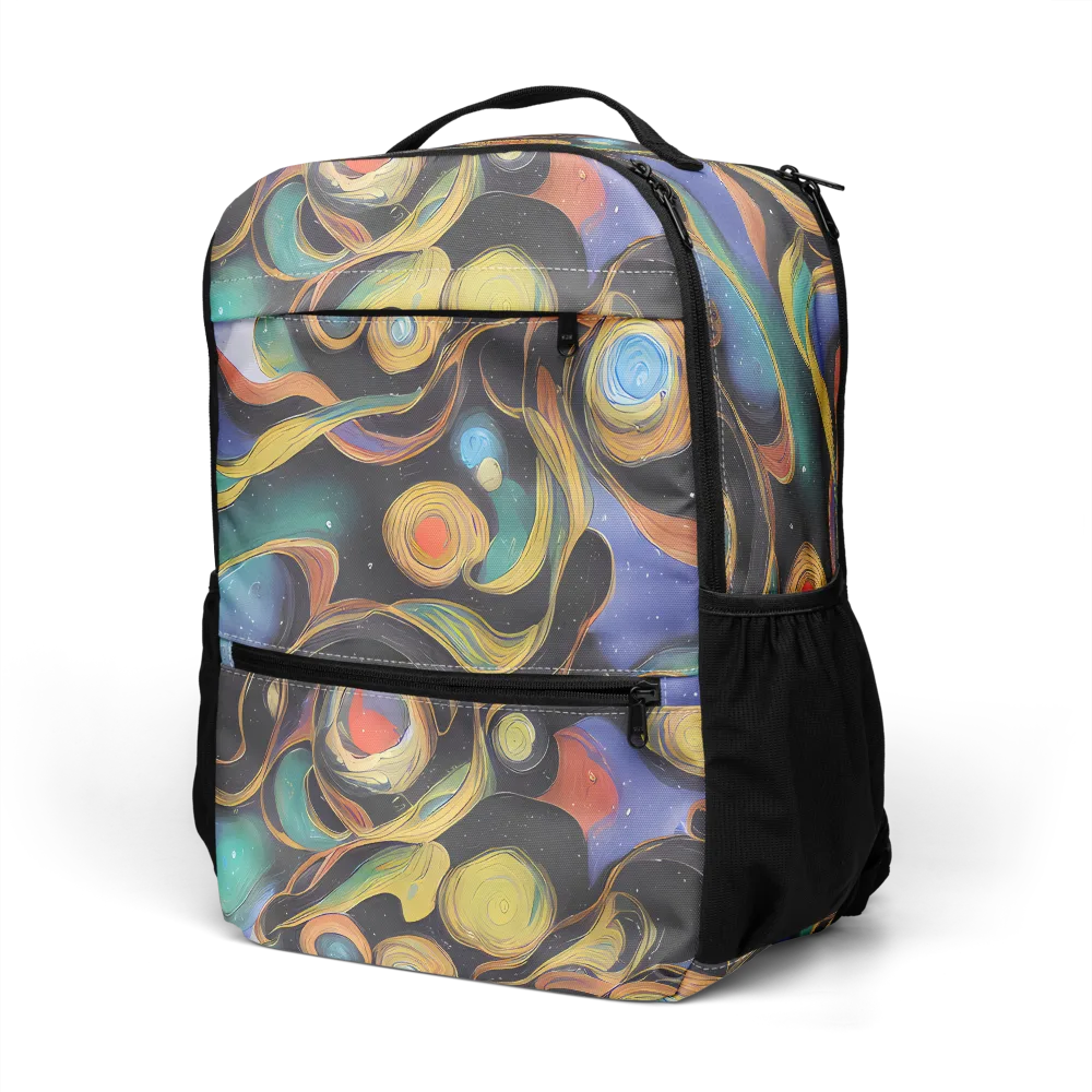 Planetary Ribbons on Utility Backpack — Left Front