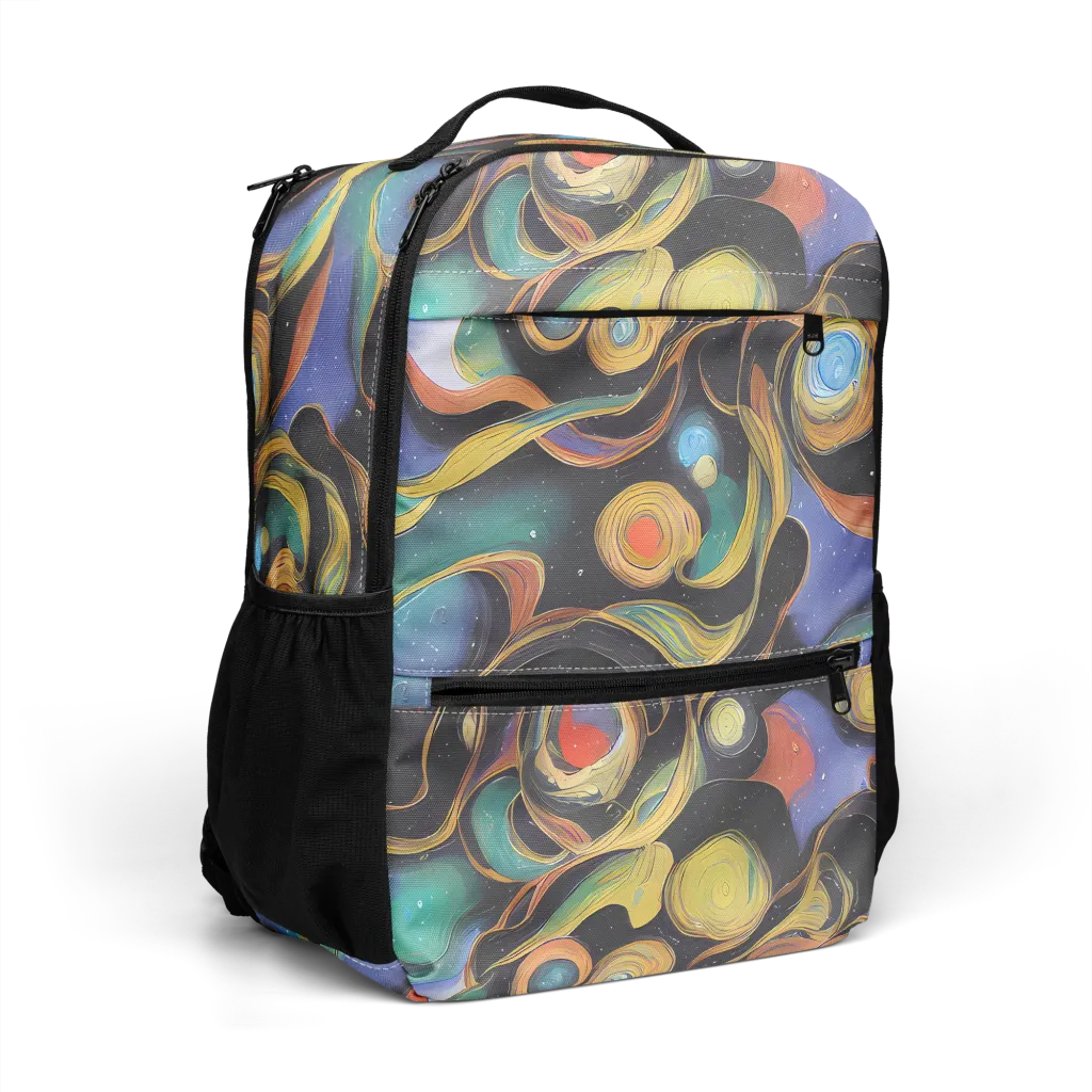 Planetary Ribbons on Utility Backpack — Right Front