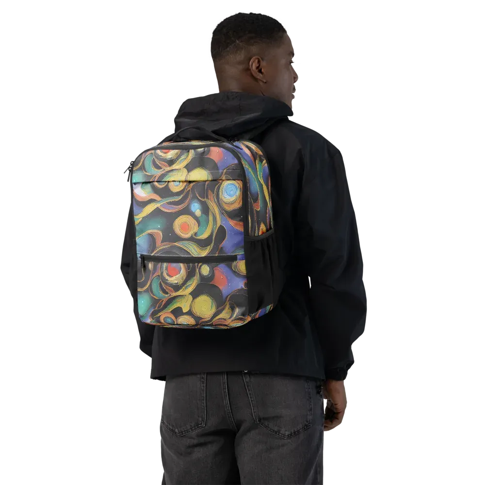 Planetary Ribbons on Utility Backpack — Back