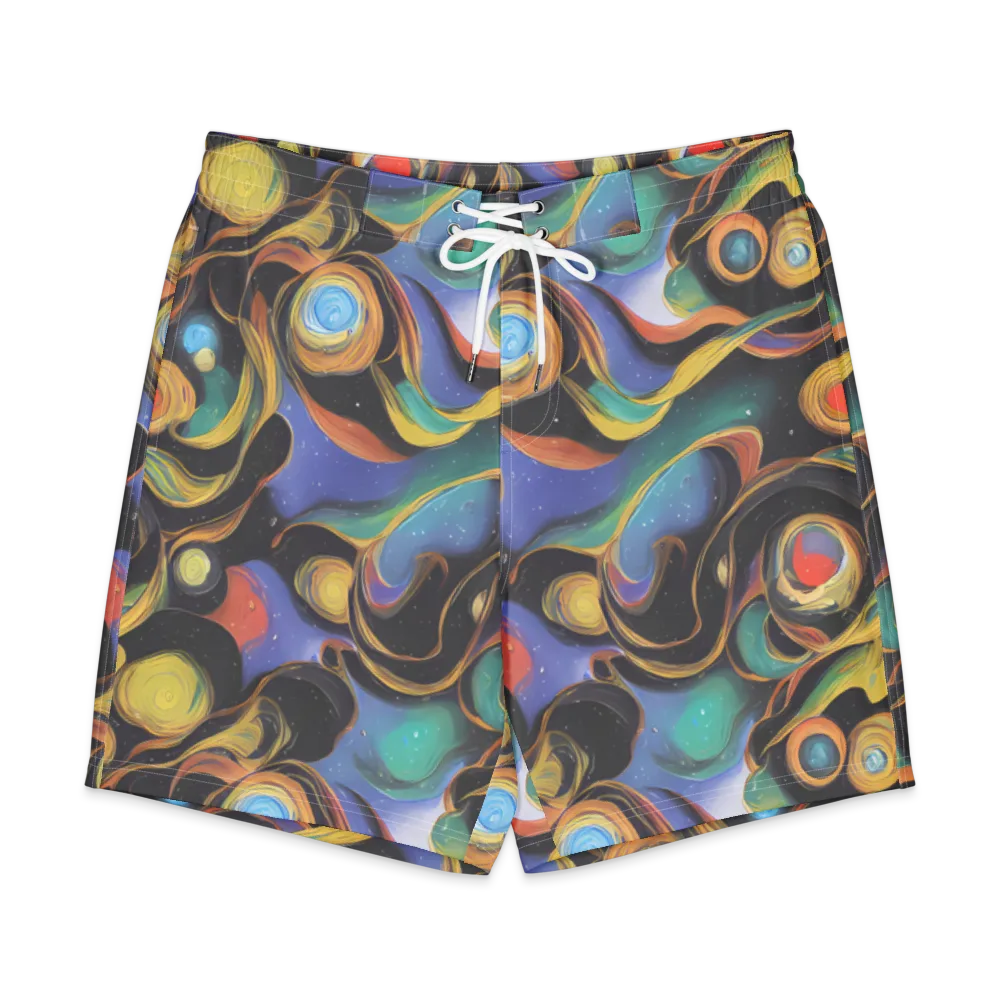 Planetary Ribbons on Men's Board Shorts — Front