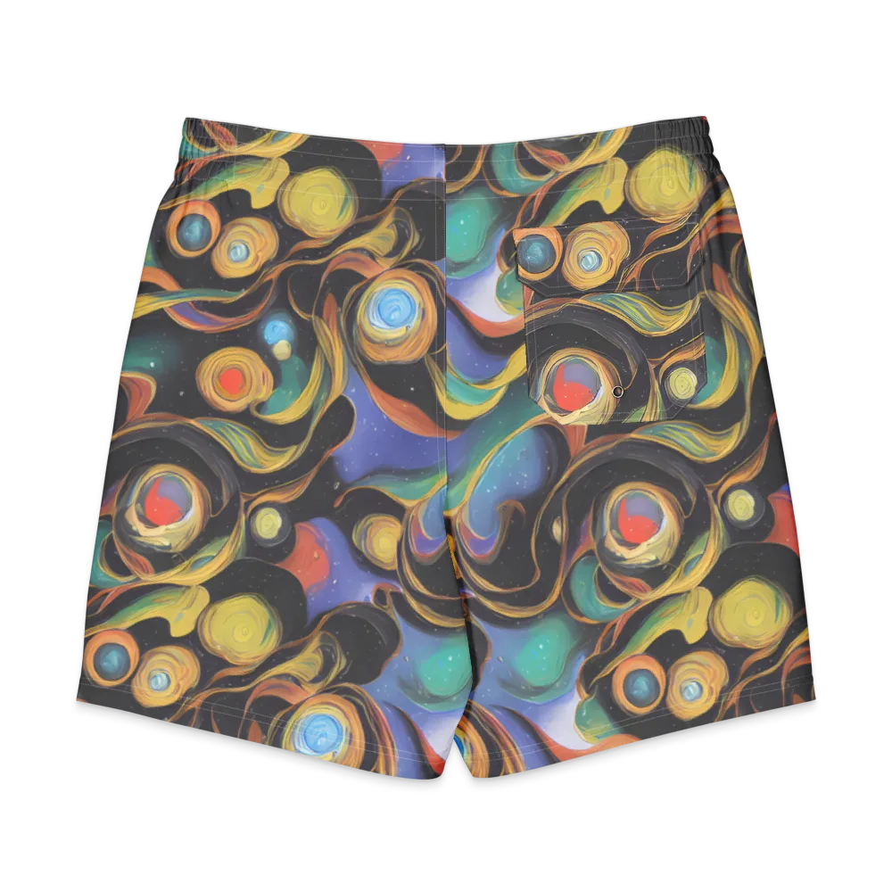 Planetary Ribbons on Men's Board Shorts — Back