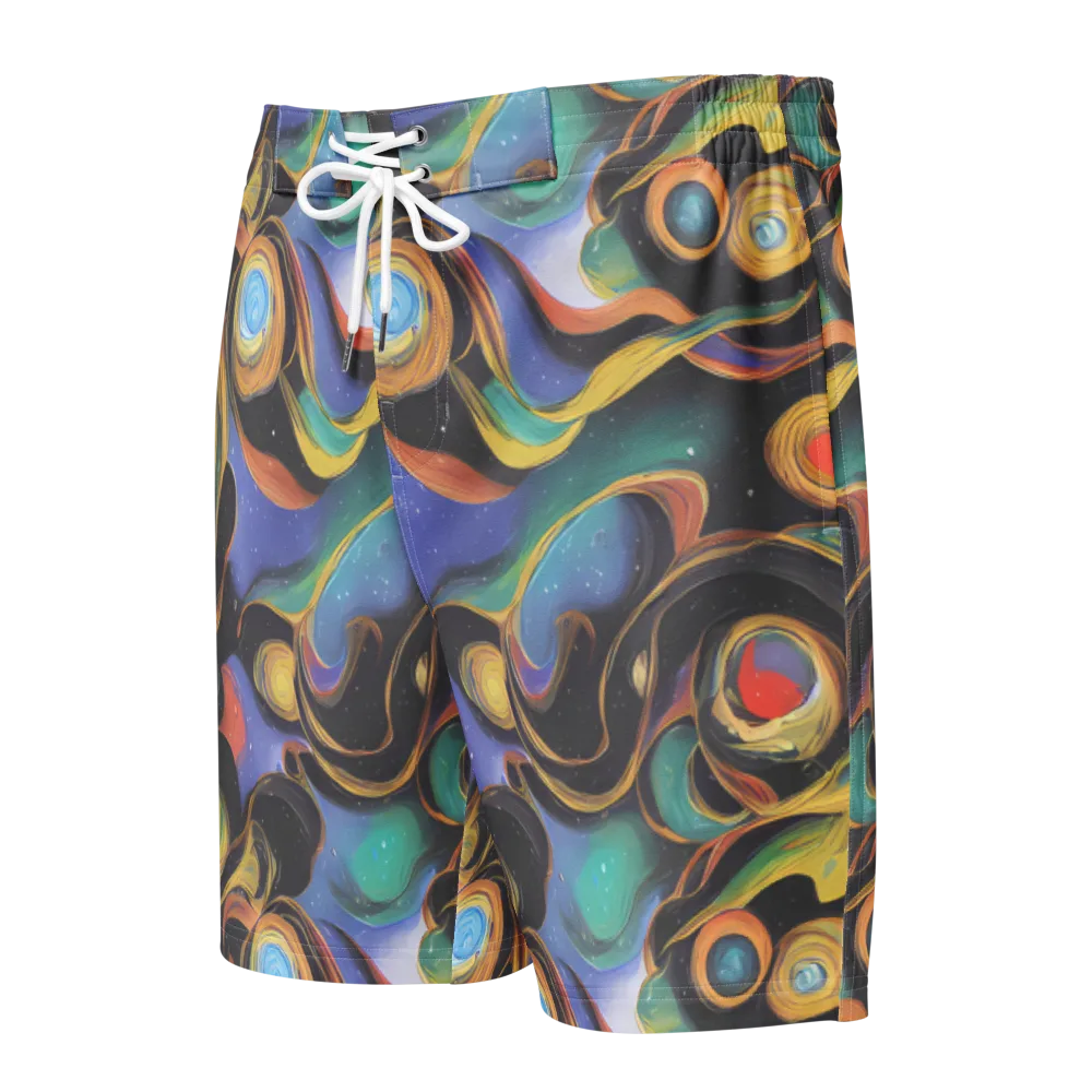 Planetary Ribbons on Men's Board Shorts — Front