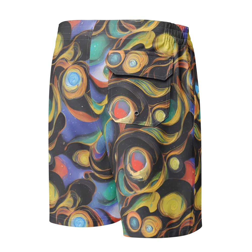 Planetary Ribbons on Men's Board Shorts — Back