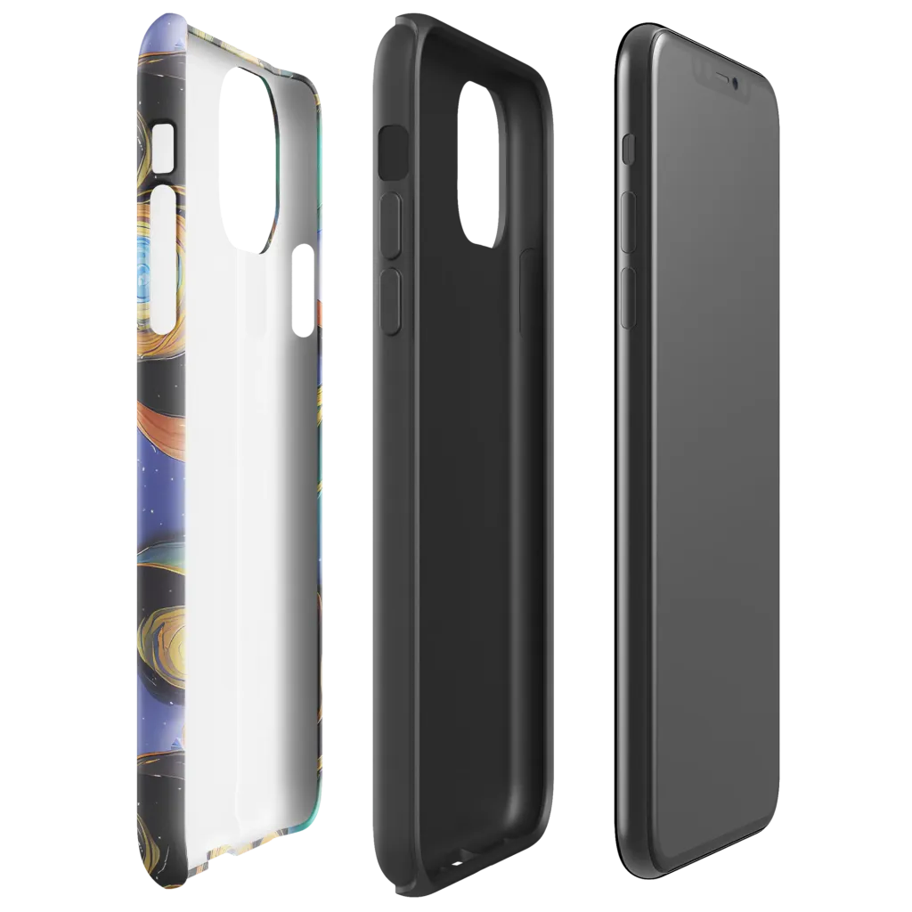 Planetary Ribbons on Tough Case for iPhone® — Right