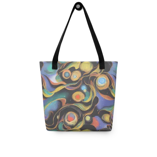 Planetary Ribbons on a Tote Bag