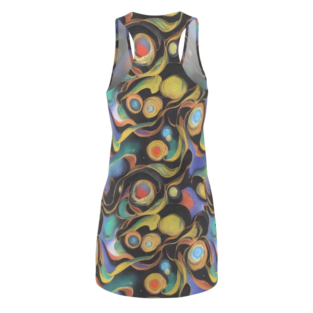 Planetary Ribbons on Racerback Dress — Back