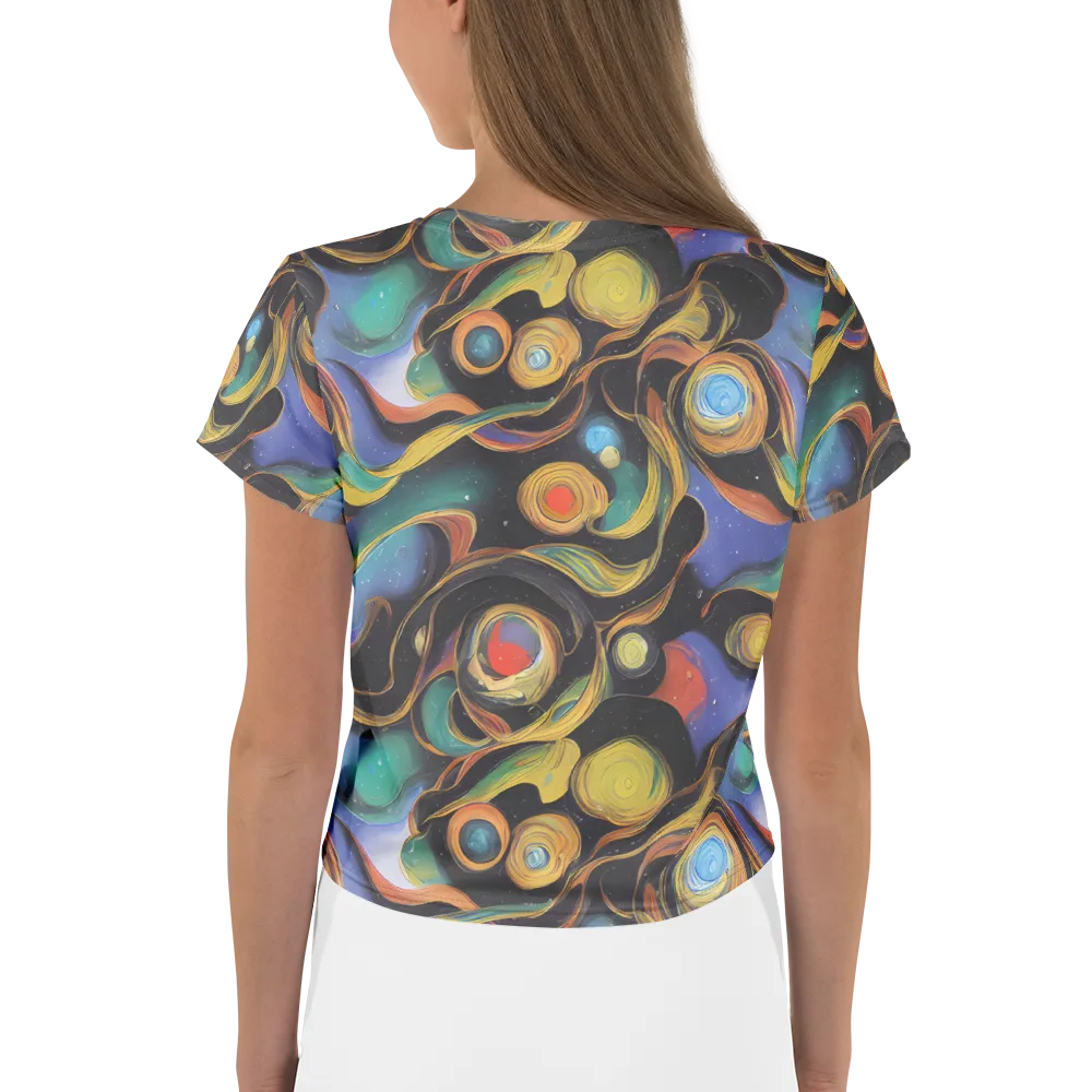 Planetary Ribbons on Crop Tee — Back